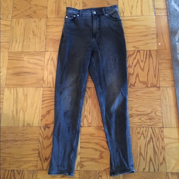 CHEAP MONDAY high waist distressed black mom jeans - Picture 1 of 3